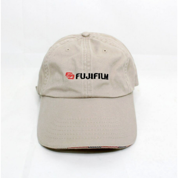Fuji Film Other - Fuji Film Embroidered Logo Adjustable Cotton Cap FUJIFILM Spellout Hat Khaki